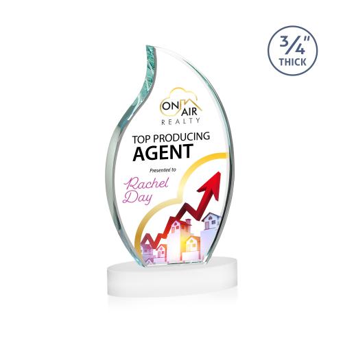 Recognition Awards - Crystal Awards - Croydon VividPrint&trade; Award on Alberton Base - White