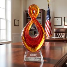 Clarion Award on Sheffield Base - Art Glass Awards