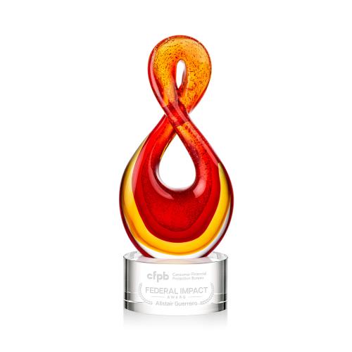 Recognition Awards - Glass Awards - Clarion Award on Marvel Base