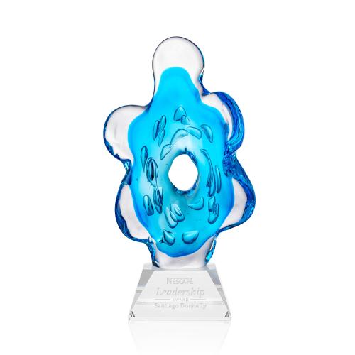 Recognition Awards - Crystal Awards - Colored Crystal Awards - Trillium Award on Sheffield Base