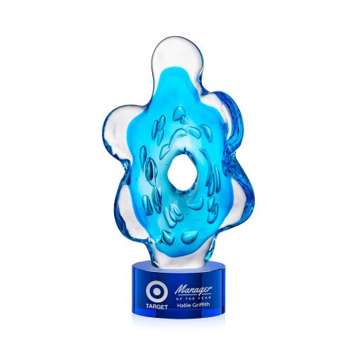 Recognition Awards - Crystal Awards - Colored Crystal Awards - Trillium Award on Marvel Blue