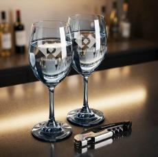 Swiss Force Wine Tool & 2 Soudan Smoke Wine - Wine Glasses