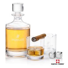 Veradero 3pc Decanter Set & S/S Ice Cubes - Barware Gift Sets