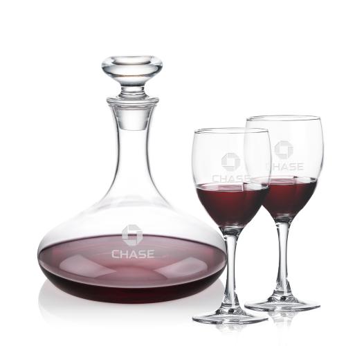 Corporate Gifts - Barware - Carafes - Elliston Decanter & Carberry Wine Set