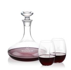 Elliston Decanter & Carlita Stemless Wine Set - Barware Gift Sets