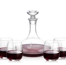 Elliston Decanter & Crestview Stemless Wine Set - Barware Gift Sets