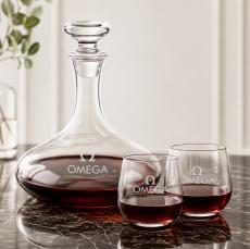 Elliston Decanter & Garland Stemless Wine Set - Barware Gift Sets