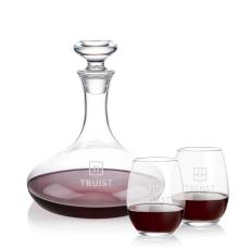 Elliston Decanter & Stanford Stemless Wine Set - Barware Gift Sets