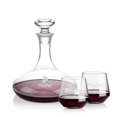 Elliston Decanter & Tucson Stemless Wine Set - Barware Gift Sets