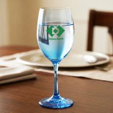 Soudan Wine Blue - Imprinted - Wine Glasses