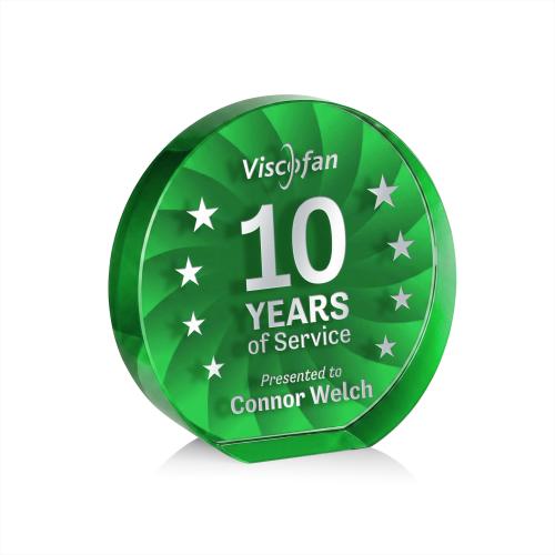 Recognition Awards - Crystal Awards - Apollo Award - Green