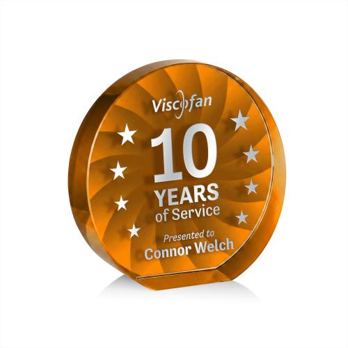 Recognition Awards - Crystal Awards - Apollo Award - Orange