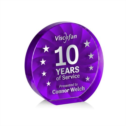 Recognition Awards - Crystal Awards - Apollo Award - Purple