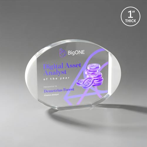 Recognition Awards - Crystal Awards - Darwin VividPrint&trade; Award - White