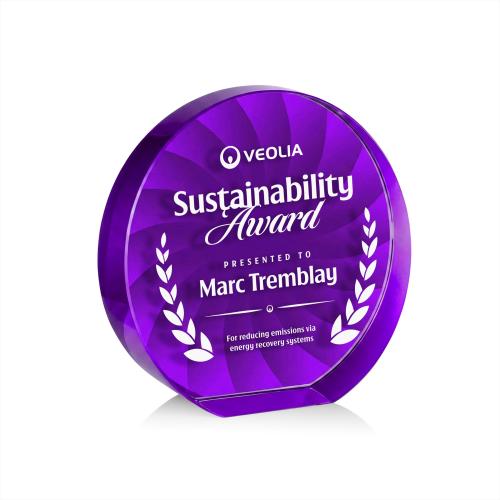 Recognition Awards - Crystal Awards - Apollo VividPrint&trade; Award - Purple