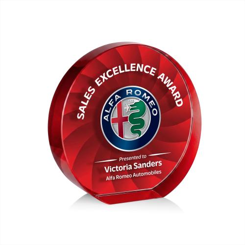 Recognition Awards - Crystal Awards - Apollo VividPrint&trade; Award - Red