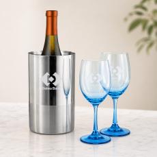Catania Wine Cooler & Soudan Blue Wine - Barware Gift Sets
