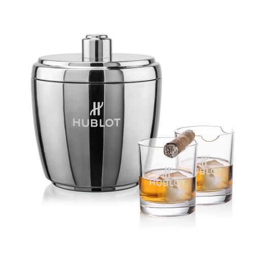 Corporate Gifts - Barware - Barware Gift Sets - Pescara Ice Bucket & Veradero On-the-Rocks
