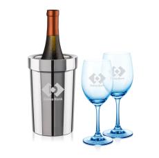 Milano Wine Cooler & Soudan Blue Wine - Barware Gift Sets
