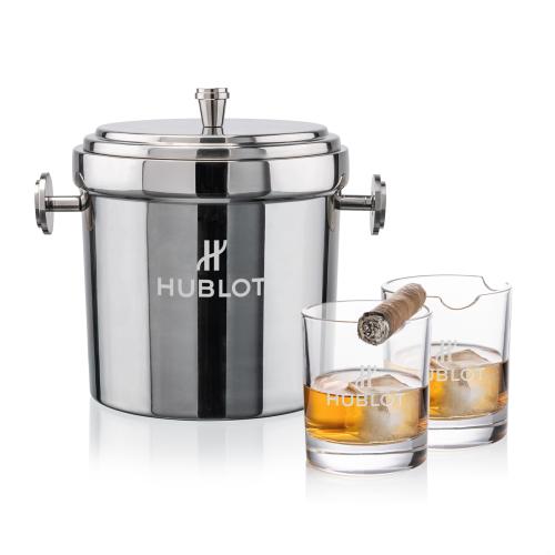 Corporate Gifts - Barware - Barware Gift Sets - Milano Ice Bucket & Veradero On-the-Rocks