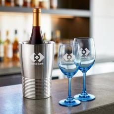 Genoa Wine Cooler & Soudan Blue Wine - Barware Gift Sets