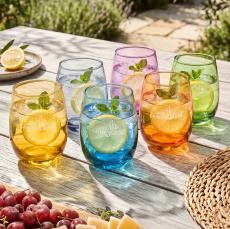 Sedona Stemless Wine Set of 6 - Deep Etch - Stemless