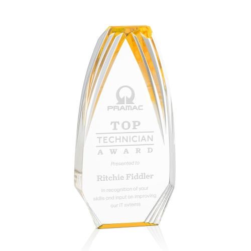 Recognition Awards - Acrylic Awards - Lantana Award - Gold