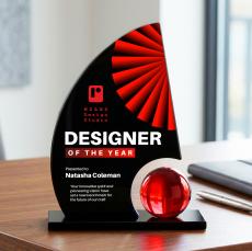 Ravenna VividPrint Award - Black - Crystal Ball Awards