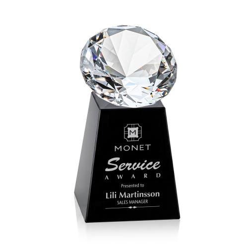 Recognition Awards - Crystal Awards - Celestina Award - Black/Diamond