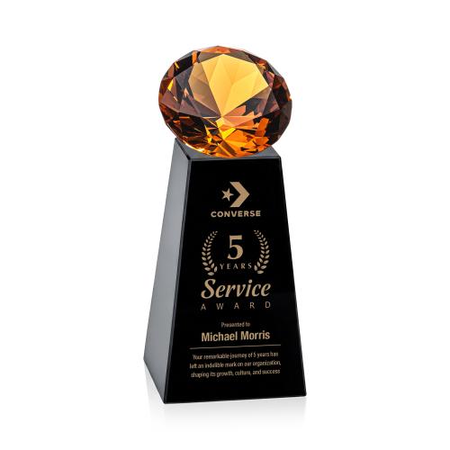Recognition Awards - Crystal Awards - Novita Award - Black/Amber