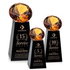 Novita Award - Black/Amber - Yellow Crystal Awards