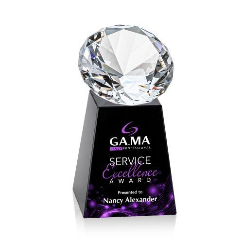 Recognition Awards - Crystal Awards - Celestina VividPrint&trade; Award - Black/Diamond