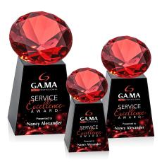 Celestina VividPrint Award - Black/Ruby - Years of Service Awards