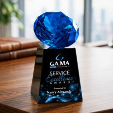 Celestina VividPrint Award - Black/Sapphire - Years of Service Awards