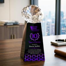Novita VividPrint Award - Black/Diamond - Years of Service Awards