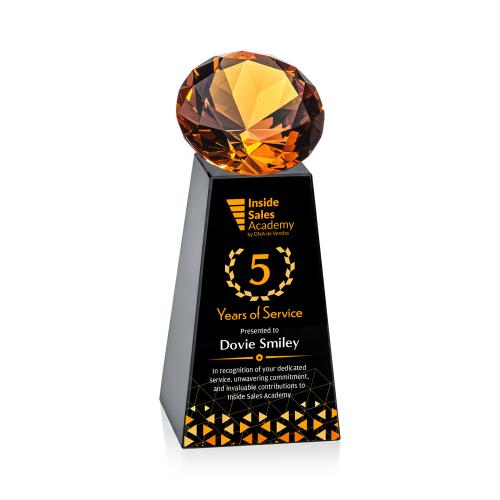 Recognition Awards - Crystal Awards - Novita VividPrint&trade; Award - Black/Amber