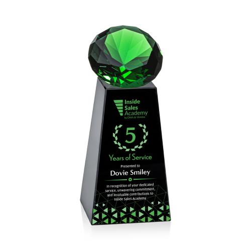 Recognition Awards - Crystal Awards - Novita VividPrint&trade; Award - Black/Emerald