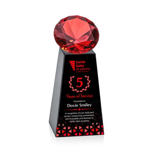Recognition Awards - Crystal Awards - Novita VividPrint&trade; Award - Black/Ruby