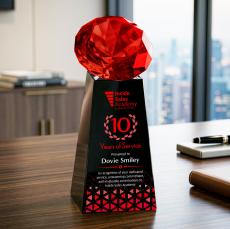Novita VividPrint Award - Black/Ruby - Years of Service Awards