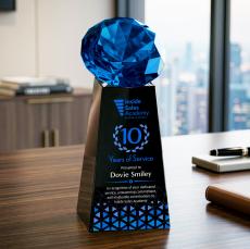 Novita VividPrint Award - Black/Sapphire - Years of Service Awards