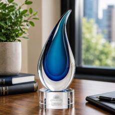 Delray Award on Paragon Base - Clear - Glass Awards