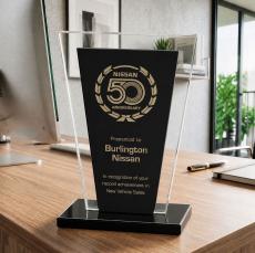 Heckel Award - Black - Colored Crystal Awards