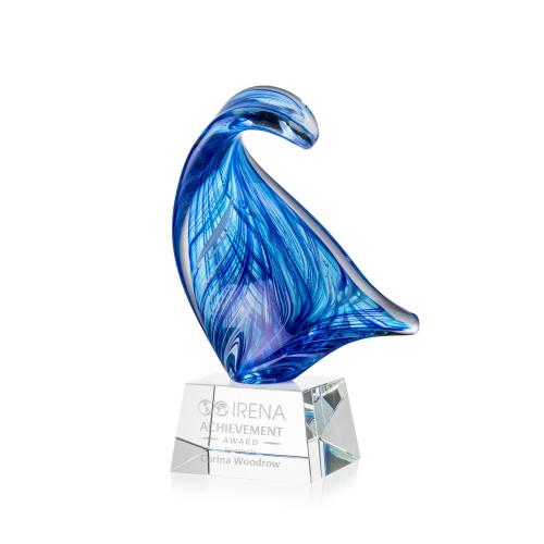 Recognition Awards - Glass Awards - Art Glass Awards - Laguna Award on Robson Clear