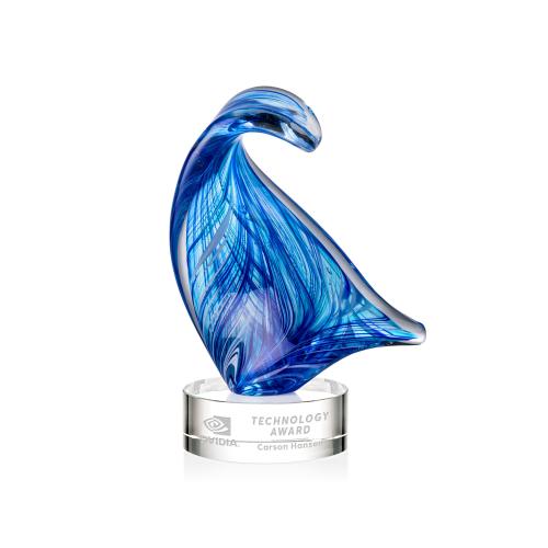 Recognition Awards - Glass Awards - Art Glass Awards - Laguna Award on Stanrich Clear