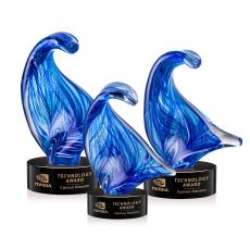 Laguna Award on Stanrich Black - Art Glass Awards