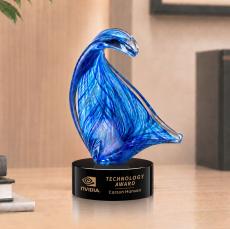 Laguna Award on Stanrich Black - Art Glass Awards