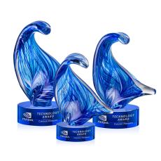 Laguna Award on Stanrich Blue - Art Glass Awards