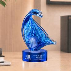Laguna Award on Stanrich Blue - Art Glass Awards