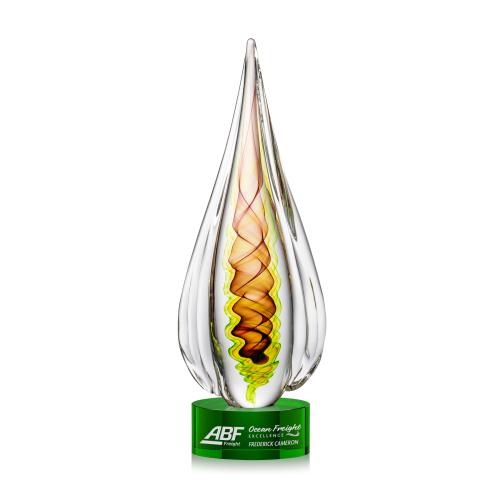 Recognition Awards - Glass Awards - Carterra Award on Marvel Green