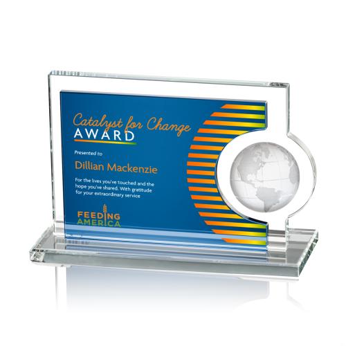 Recognition Awards - Crystal Awards - Calvina VividPrint&trade; Award - Blue